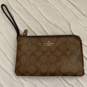 COACH Signature PVC Zip Wallet/Wristlet
